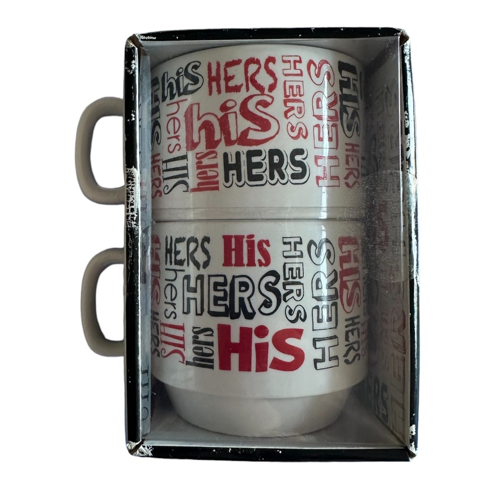 American Atelier His & Hers Set of 2 Stacking Mugs
